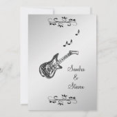 Guitar Theme Weddenschap 5 x 7 inch Kaart (Achterkant)