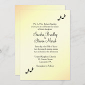 Guitar Theme Yellow Weddenschap Kaart (Voorkant / Achterkant)