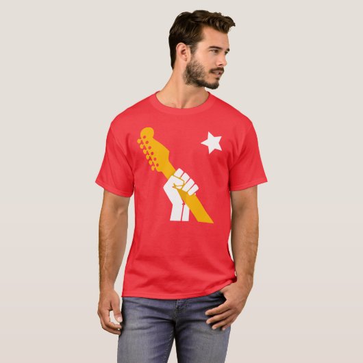 Guitar Theory Revolution Red T #0003 T-shirt (Voorkant volledig)