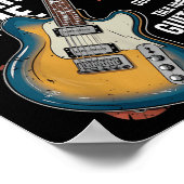 Guitar Things I Do In My Spare Time Funny Guitaris Poster (Hoek)