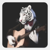 Guitar Tiger – Playful Sticker Illustration (Voorkant)