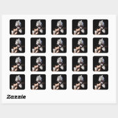 Guitar Tijger – Speelse Sticker Illustratie (Vel)
