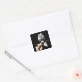 Guitar Tijger – Speelse Sticker Illustratie (Envelop)