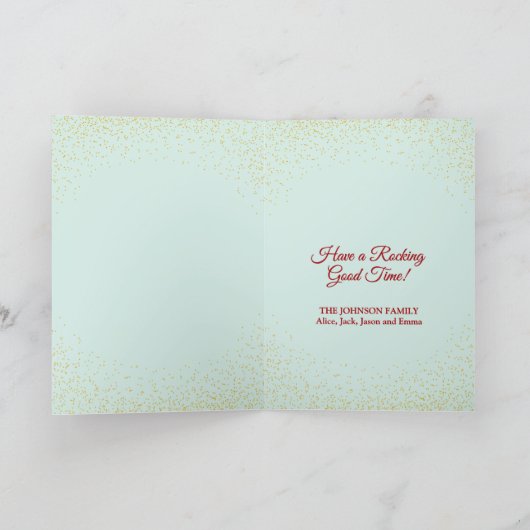 Guitar Tree Christmas Kaart (Binnen)