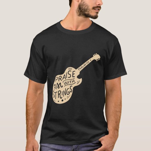 Guitar - trek hem op met stralen - Christelijke gi T-shirt (Voorkant)