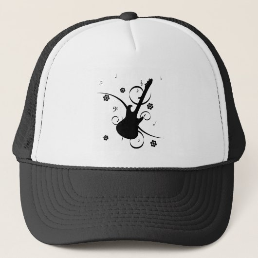 Guitar Trucker Hat Trucker Pet (Voorkant)