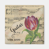 Guitar Tulip  — Datablad Muziek Gepersonaliseerd Magneet (Voorkant)