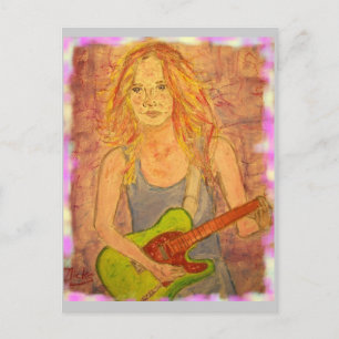 Guitar Twang Girl Briefkaart
