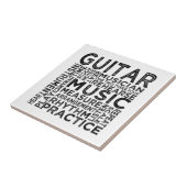 Guitar Typografie Tegeltje (Zijkant)