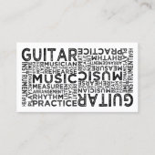 Guitar Typografie Visitekaartje (Voorkant)