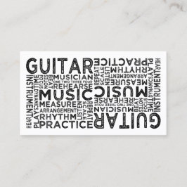 Guitar Typografie Visitekaartje
