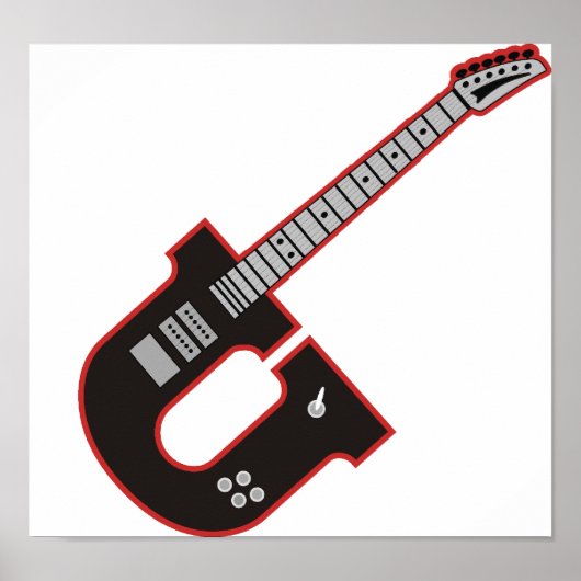 Guitar U Poster (Voorkant)