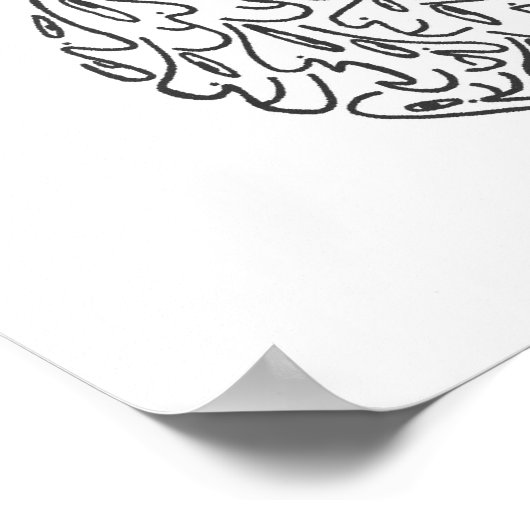 GUITAR van NICHOLAS_COPYRIGHT_MINIFACES Poster (Hoek)