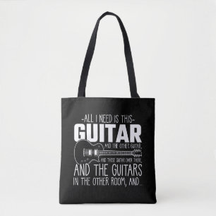 Guitar-verslaafde Musiciaanse muziekinstrument Hoa Tote Bag