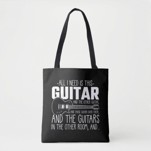 Guitar-verslaafde Musiciaanse muziekinstrument Hoa Tote Bag (Voorkant)