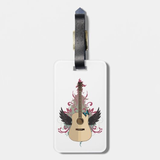 Guitar Vibes Bagagelabel (Achterkant verticaal)