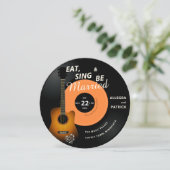 Guitar Vinyl Record Music Thapsmed Musician Weddin Kaart (Staand voorkant)