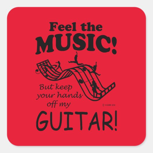 Guitar voelt de Sticker Muziekplein (Voorkant)
