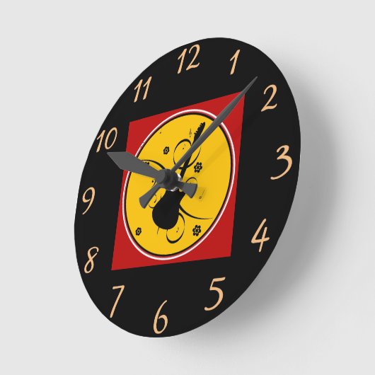 Guitar Wall Clock Ronde Klok (Hoek)