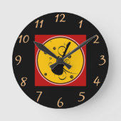 Guitar Wall Clock Ronde Klok (Voorkant)