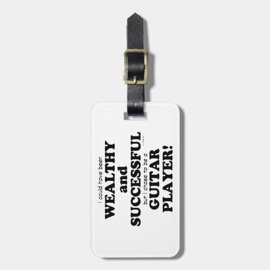 Guitar Wealthy & Succesvol Bagagelabel (Voorkant verticaal)