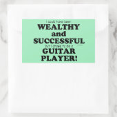 Guitar Wealthy & Succesvolle rechthoekige Sticker (Tas)
