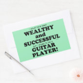 Guitar Wealthy & Succesvolle rechthoekige Sticker (Envelop)
