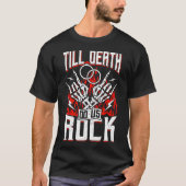 Guitar Wedding Theme Rock N Roll Bride T-shirt (Voorkant)