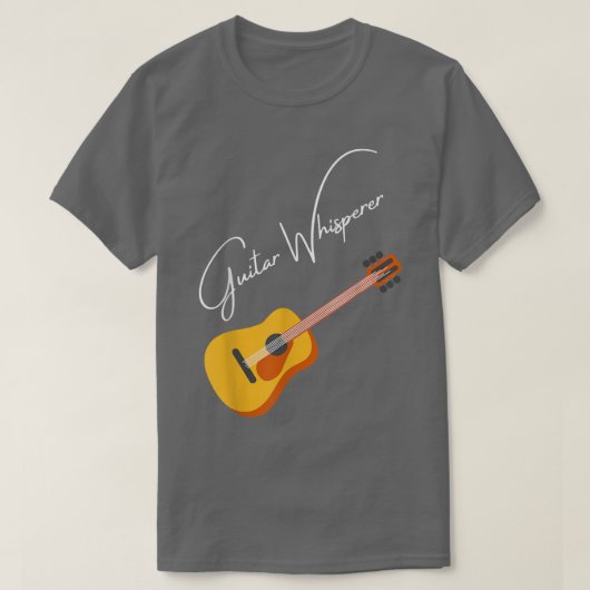 Guitar Whisperer, Clampen, geplukt Violin Guitaris T-shirt (Design voorkant)