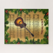 Guitar ~ "Wij wensen u een prettige kerstdag" ~ Legpuzzel (Horizontaal)