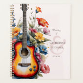 Guitar Wildflower Ampersand Musical Wedding  Planner (Voorkant)