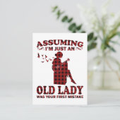 Guitar Woman veronderstelde dat ik gewoon een oude Briefkaart (Staand voorkant)