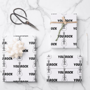 Guitar Wrapping Paper Sheets