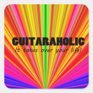 Guitaraholic Life Square Sticker