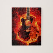 Guitare en feu legpuzzel (Verticaal)