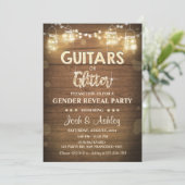 Guitaren of Glitter Gender Relitation Rustic Kaart (Staand voorkant)