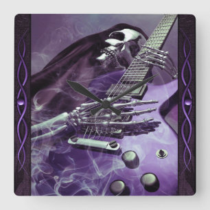 Guitarenkast van de roerganger vierkante klok