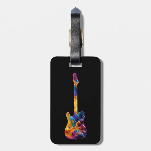 GUITARIST 2023 COLORFUL GUITAR BAND GIFT BAGAGELABEL (Achterkant verticaal)