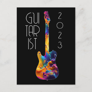 GUITARIST 2023 COLORFUL GUITAR BAND GIFT BRIEFKAART