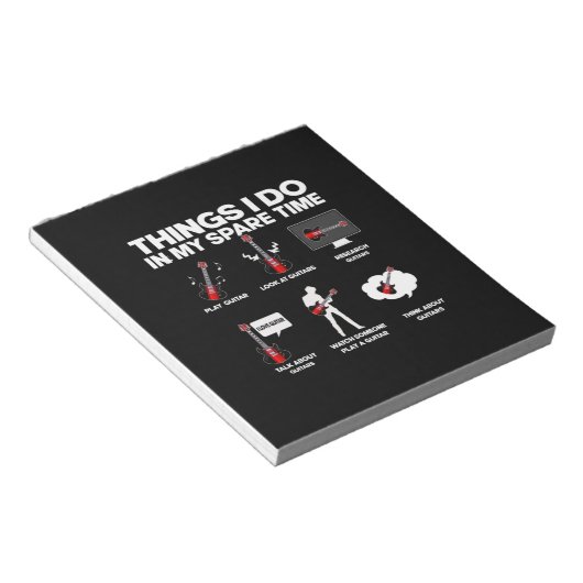 Guitarist Addicted Guitarist Music Birthday Notitieblok (Schuin)