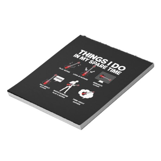 Guitarist Addicted Guitarist Music Birthday Notitieblok (Linkerzijde)