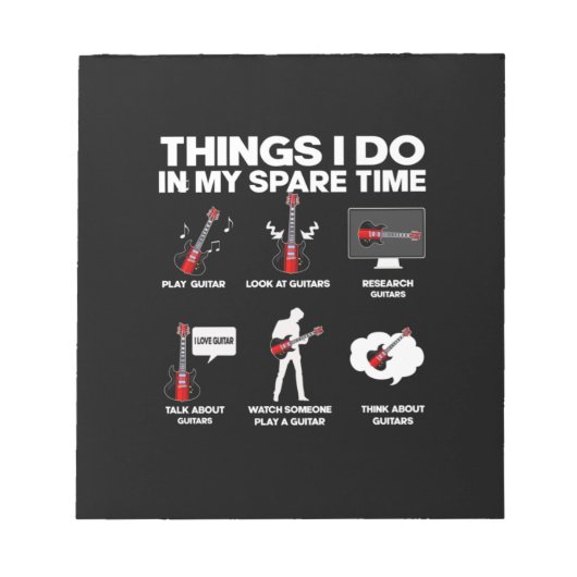 Guitarist Addicted Guitarist Music Birthday Notitieblok (Voorkant)