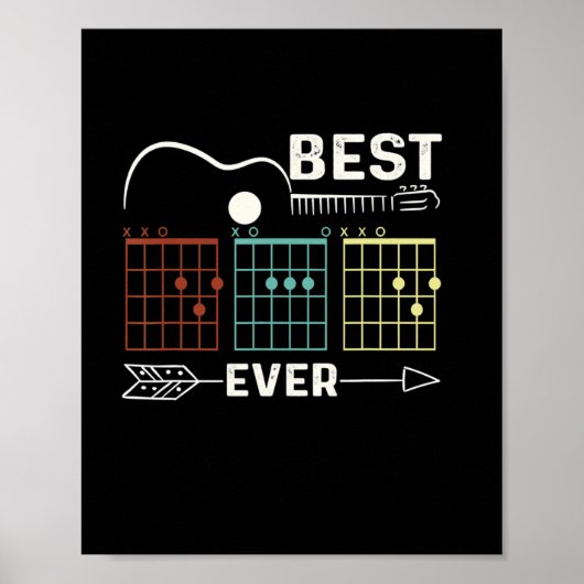 Guitarist Beste pap ooit Poster (Voorkant)