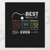 Guitarist Beste pap ooit Wijn Etiket (Enkel label)