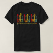 Guitarist Beste Papa Ever Guitar Fathers Dag T-shirt (Design voorkant)
