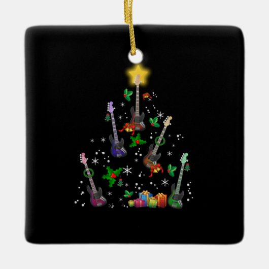 Guitarist Birthday Keramisch Ornament (Voorkant)