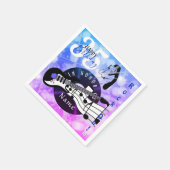 Guitarist Birthday Theme Napkin HAMbWG Servet (Hoek)