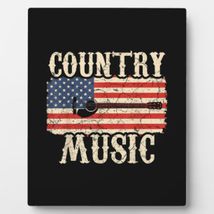 Guitarist Country Music Guitar American Flag Birth Fotoplaat