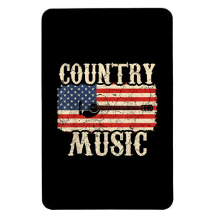 Guitarist Country Music Guitar American Flag Birth Magneet