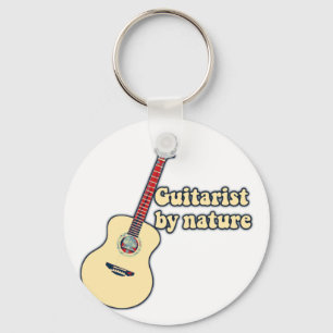 Guitarist door natuur. motivatie gitaarcitaten sleutelhanger
